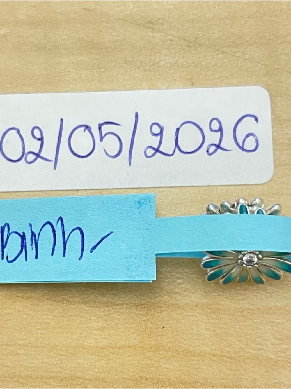 Pandora Blue Green Daisy Flower Charm - Picture 16 of 16